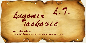 Lugomir Tošković vizit kartica